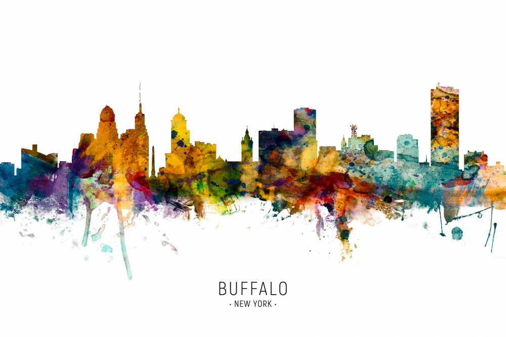 Buffalo New York Skyline von Michael Tompsett