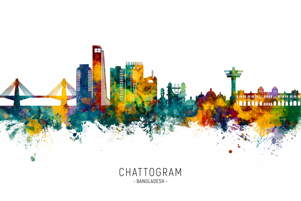 Chattogram Bangladesh Skyline von Michael Tompsett