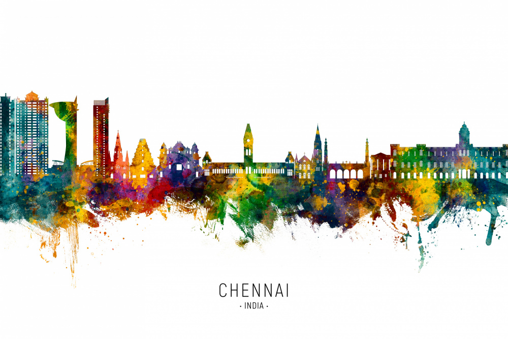 Chennai Skyline India von Michael Tompsett