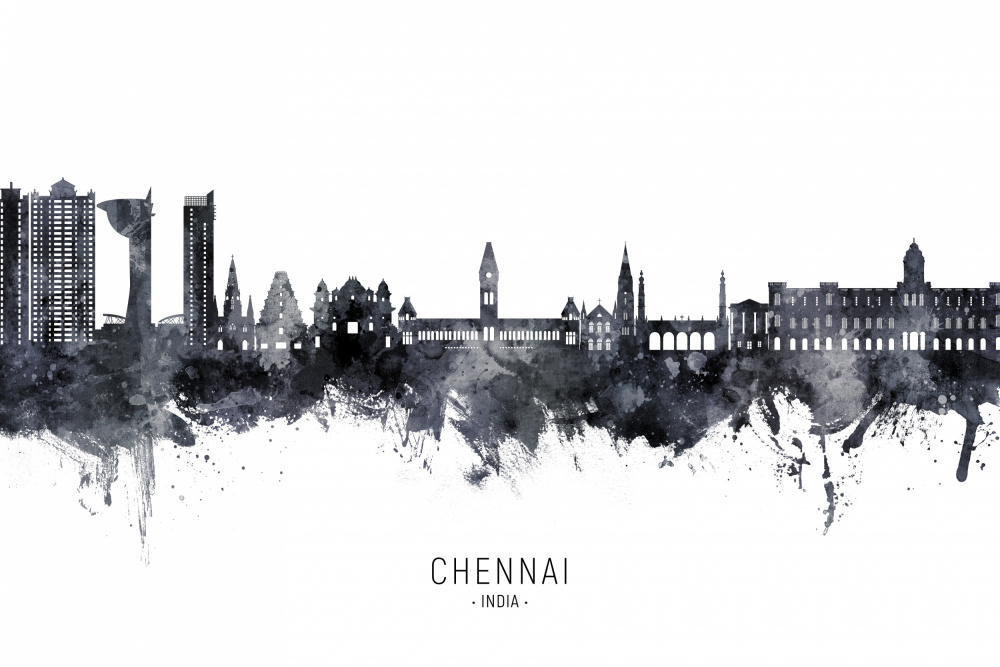 Chennai Skyline India von Michael Tompsett