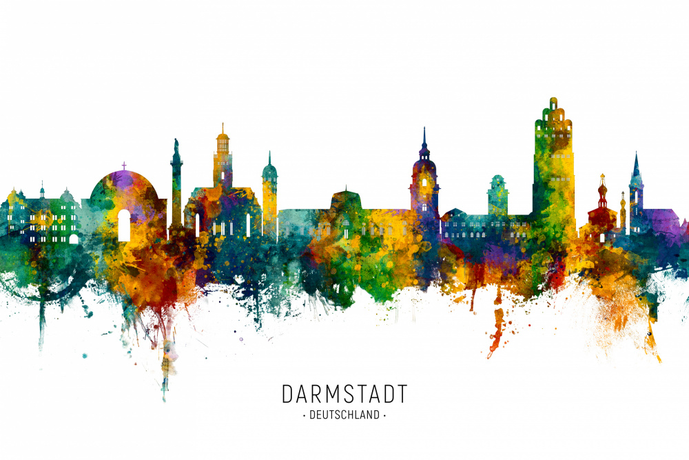 Darmstadt Germany Skyline von Michael Tompsett