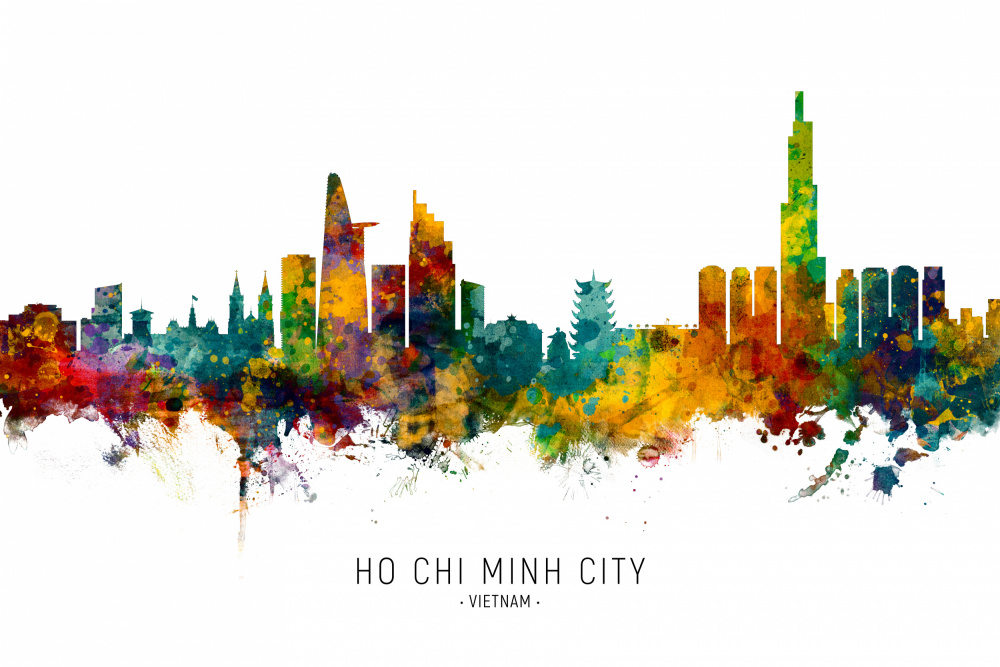 Ho Chi Minh City Vietnam Skyline von Michael Tompsett