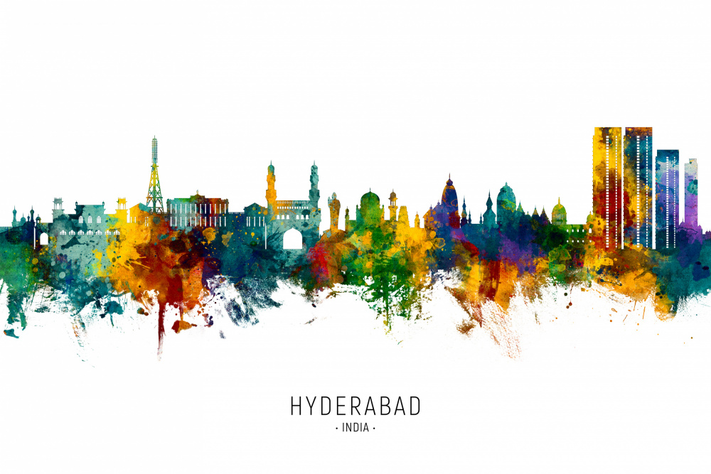 Hyderabad Skyline India von Michael Tompsett