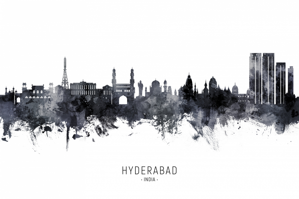 Hyderabad Skyline India von Michael Tompsett