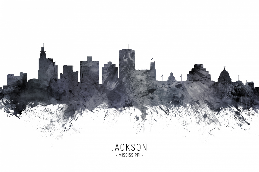 Jackson Mississippi Skyline von Michael Tompsett