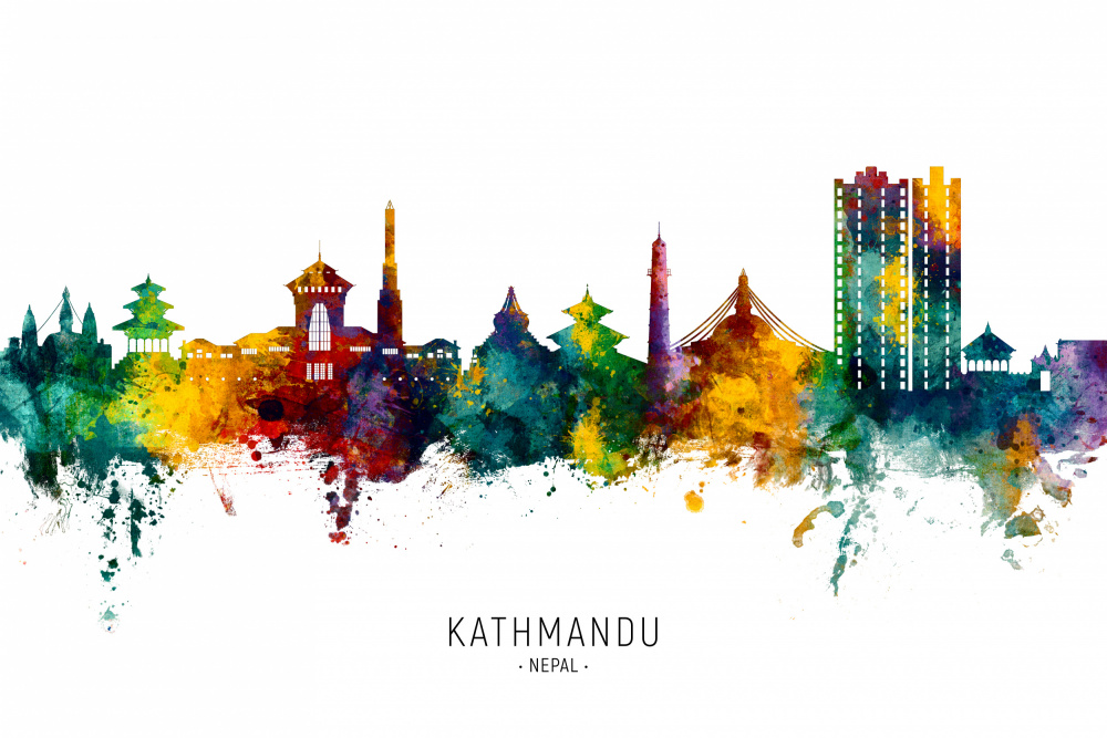 Kathmandu Nepal Skyline von Michael Tompsett