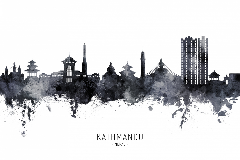 Kathmandu Nepal Skyline von Michael Tompsett