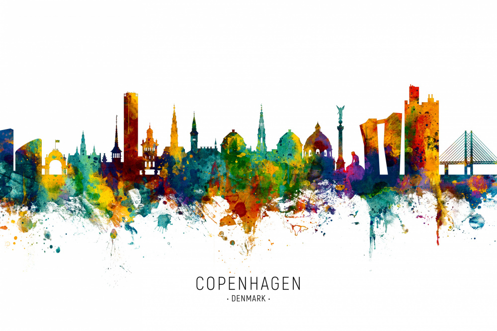 Copenhagen Denmark Skyline von Michael Tompsett