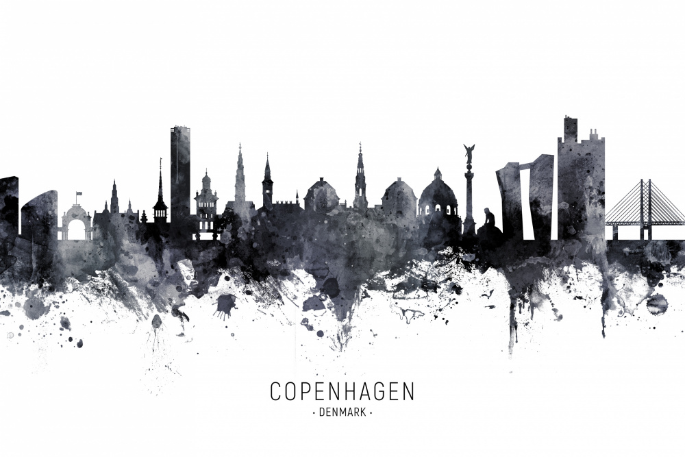 Copenhagen Denmark Skyline von Michael Tompsett