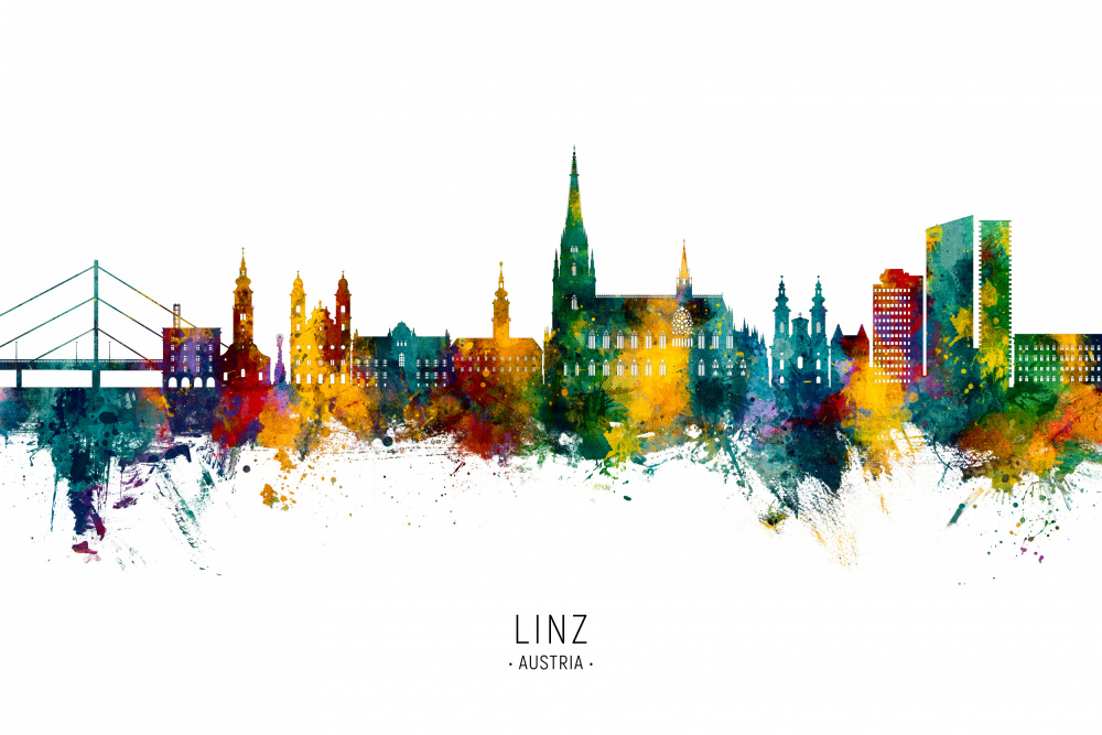 Linz Austria Skyline von Michael Tompsett