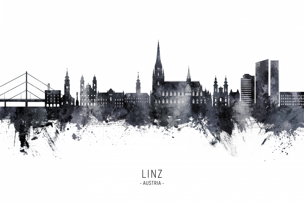 Linz Austria Skyline von Michael Tompsett