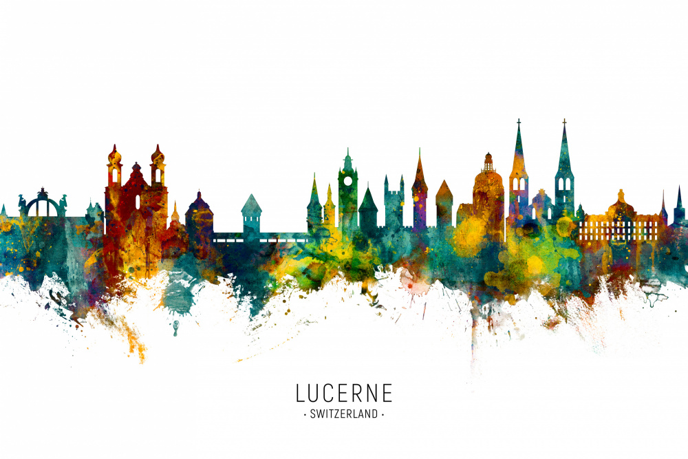 Lucerne Switzerland Luzern Skyline von Michael Tompsett