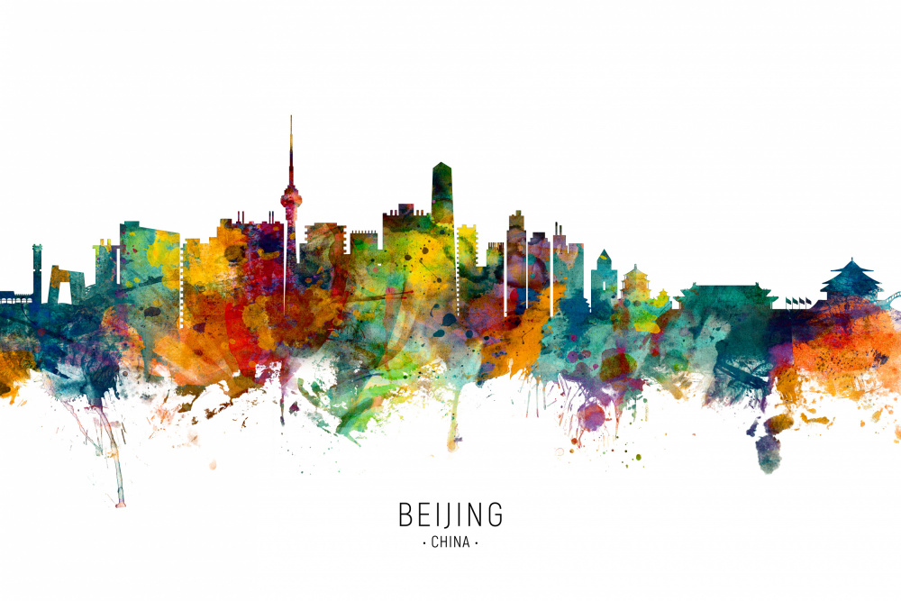 Beijing China Skyline von Michael Tompsett