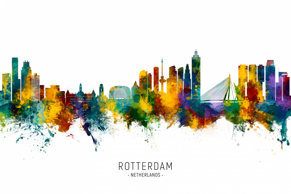 Rotterdam The Netherlands Skyline von Michael Tompsett