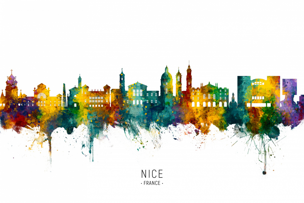 Nice France Skyline von Michael Tompsett