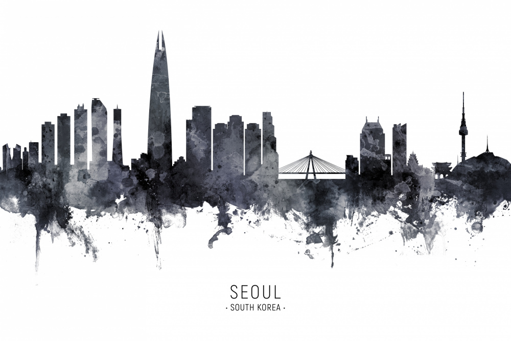 Seoul Skyline South Korea von Michael Tompsett