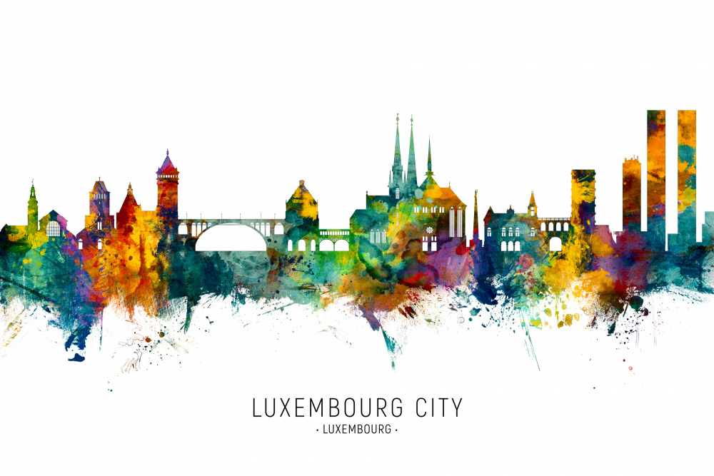 Luxembourg City Skyline von Michael Tompsett