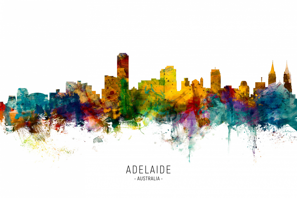 Adelaide Australia Skyline von Michael Tompsett