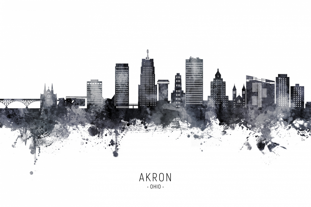 Akron Ohio Skyline von Michael Tompsett