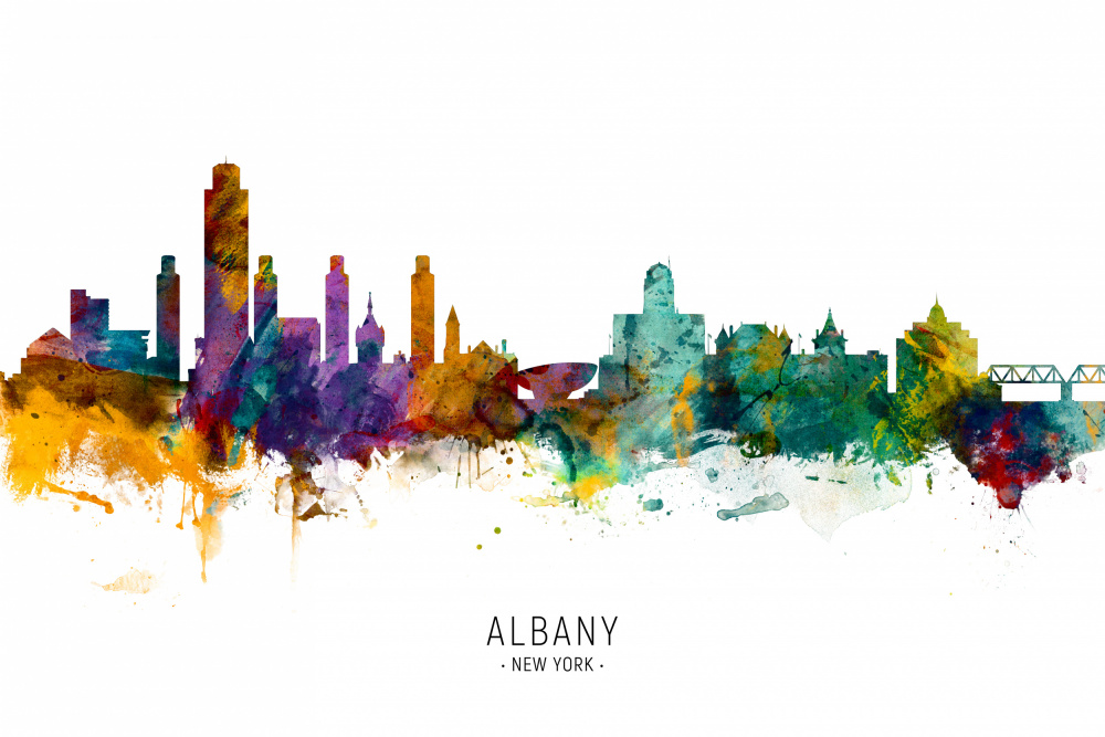 Albany New York Skyline von Michael Tompsett