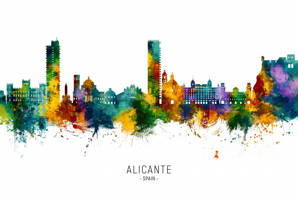 Alicante Spain Skyline von Michael Tompsett