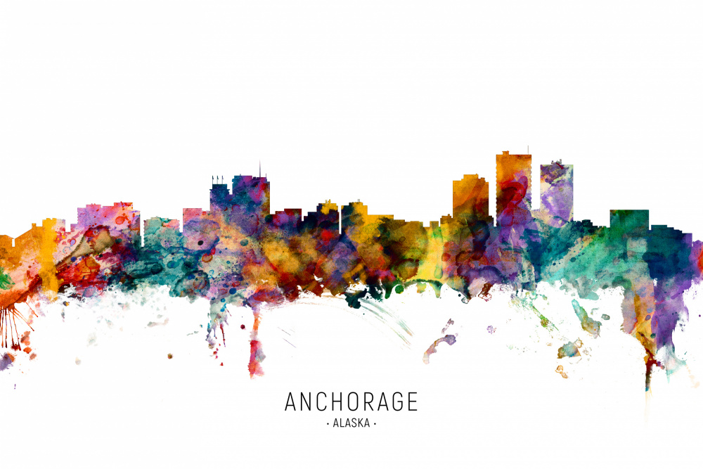 Anchorage Alaska Skyline von Michael Tompsett