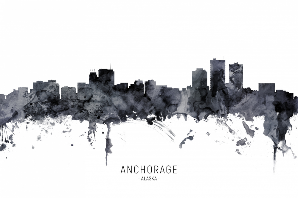 Anchorage Alaska Skyline von Michael Tompsett