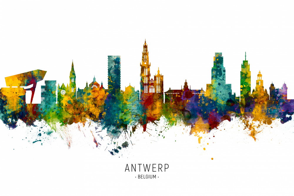 Antwerp Belgium Skyline von Michael Tompsett