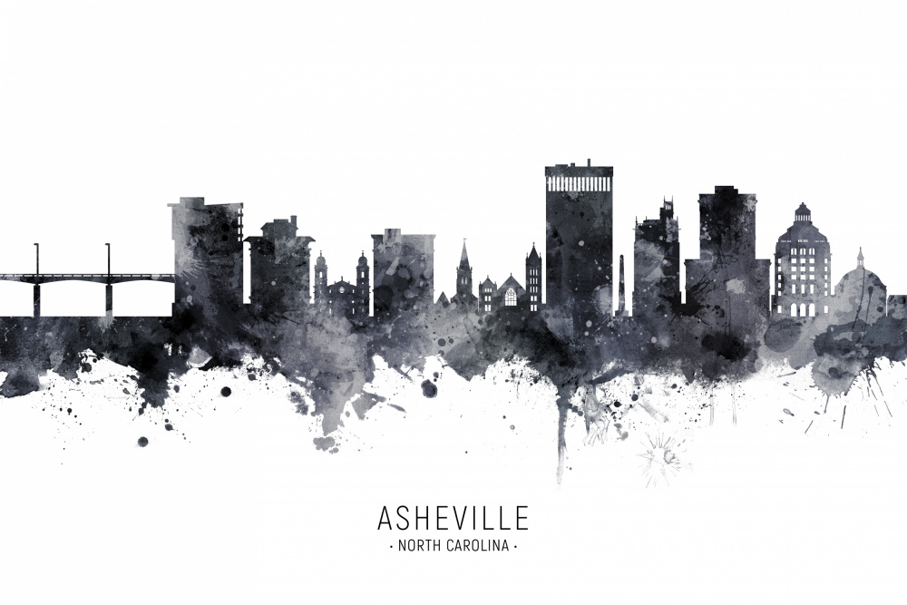 Asheville North Carolina Skyline von Michael Tompsett