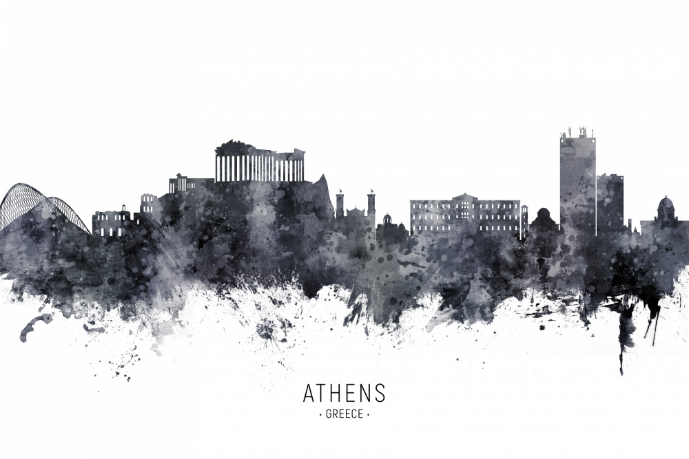 Athens Greece Skyline von Michael Tompsett