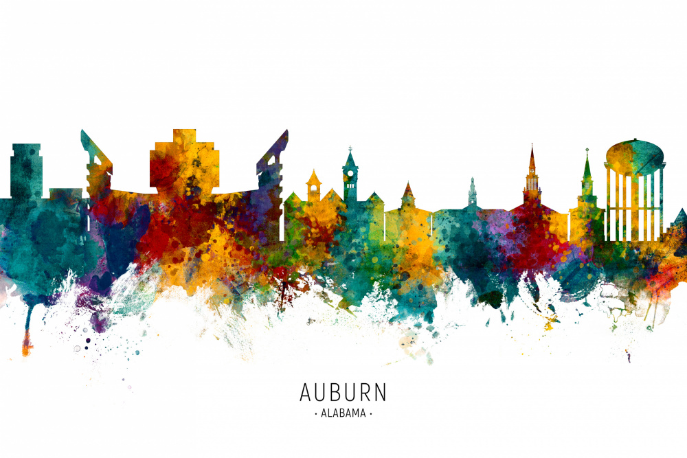 Auburn Alabama Skyline von Michael Tompsett