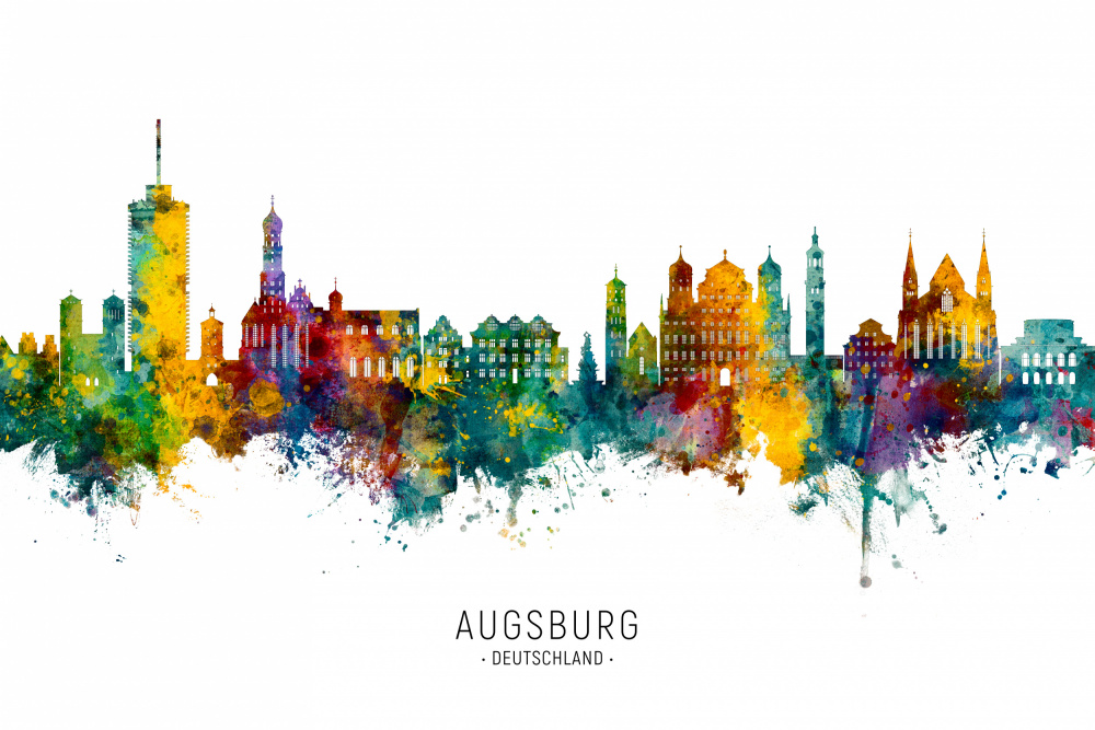 Augsburg Germany Skyline von Michael Tompsett