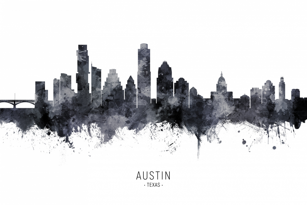 Austin Texas Skyline von Michael Tompsett