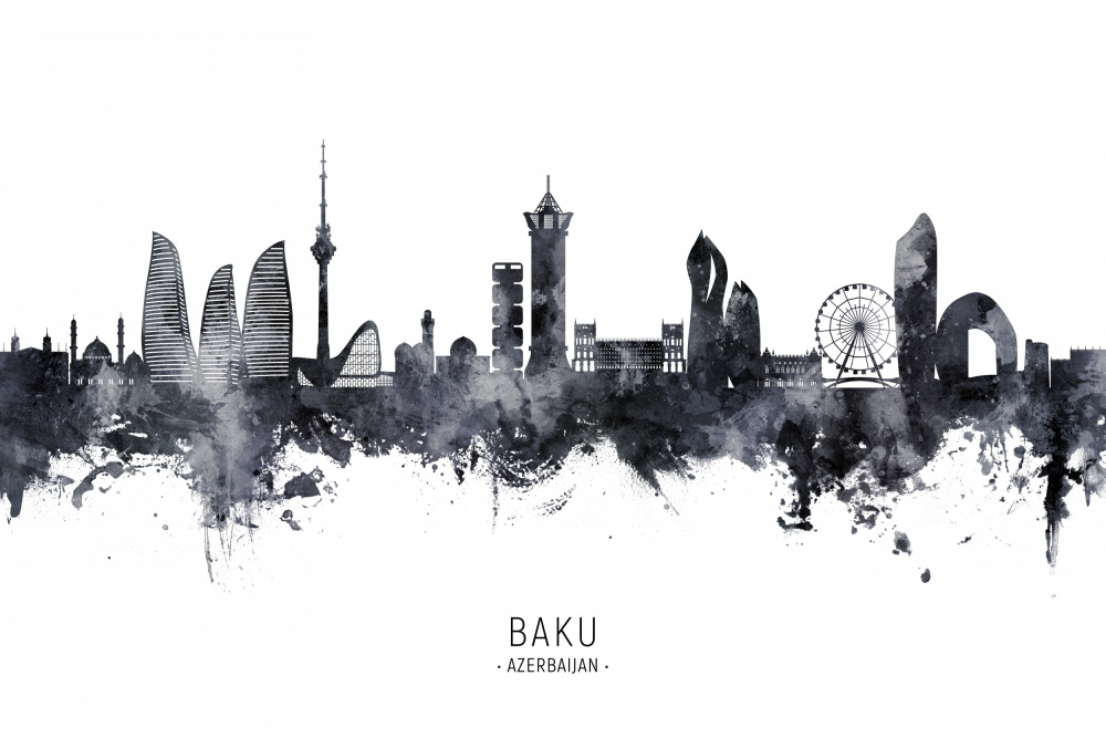 Baku Azerbaijan Skyline von Michael Tompsett