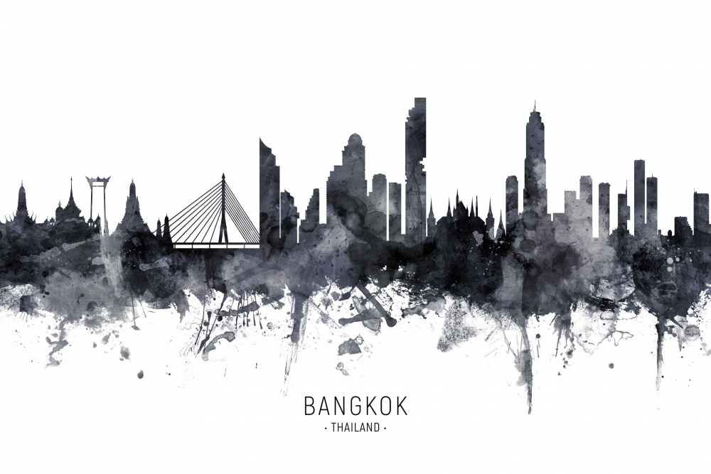 Bangkok Thailand Skyline von Michael Tompsett