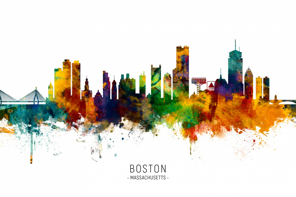 Boston Massachusetts Skyline von Michael Tompsett