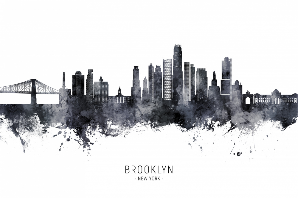 Brooklyn New York Skyline von Michael Tompsett