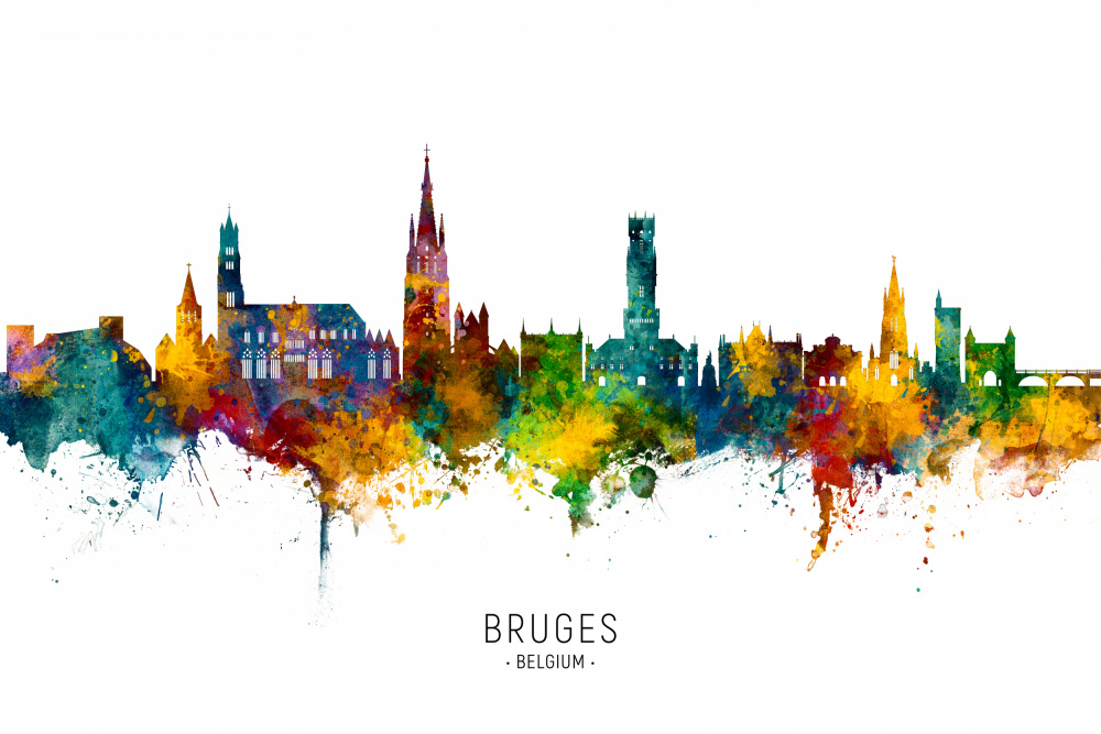 Bruges Belgium Skyline von Michael Tompsett