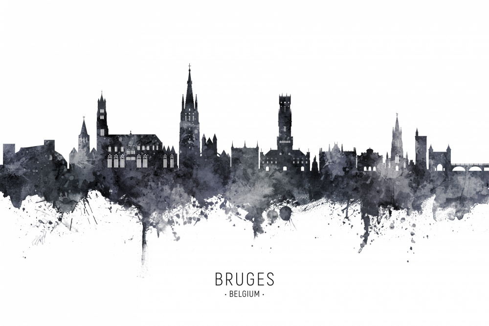 Bruges Belgium Skyline von Michael Tompsett