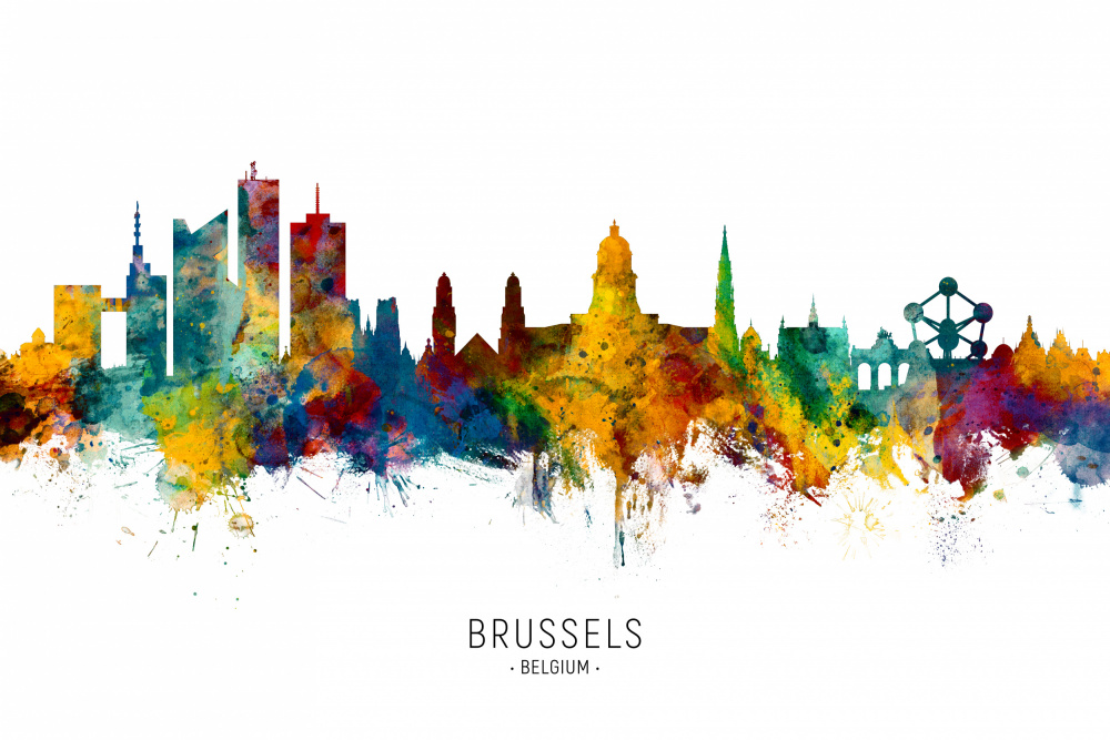 Brussels Belgium Skyline von Michael Tompsett