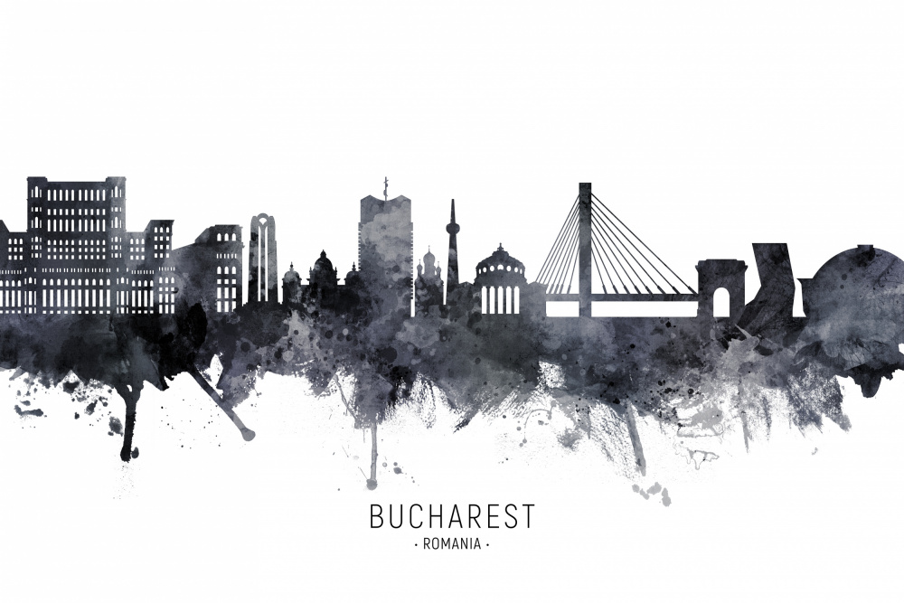 Bucharest Romania Skyline von Michael Tompsett