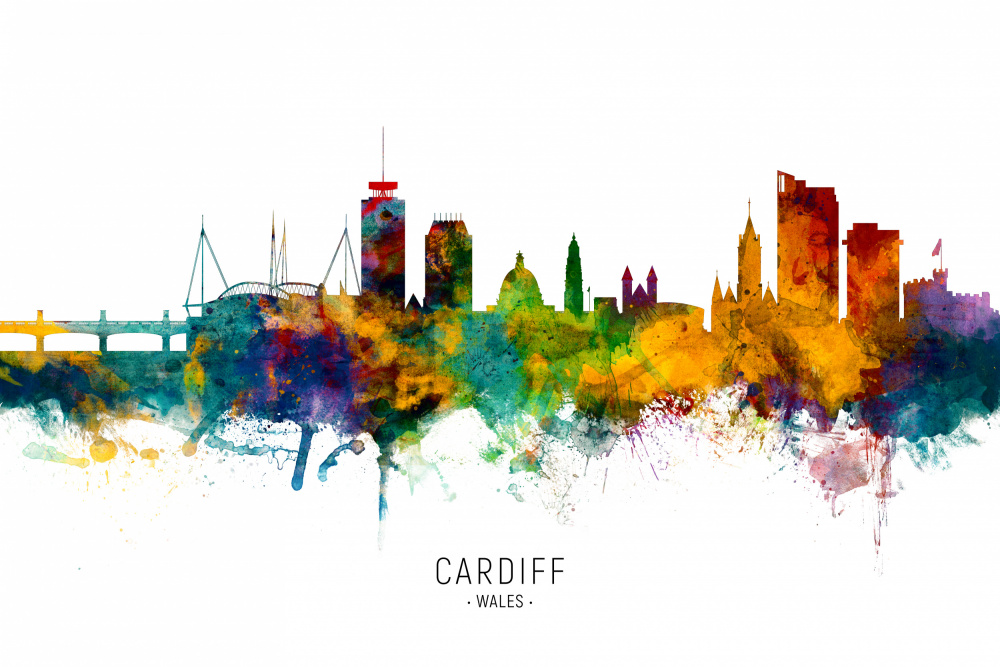 Cardiff Wales Skyline von Michael Tompsett