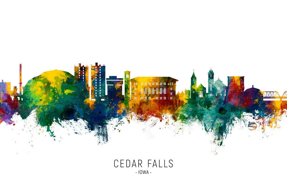 Cedar Falls Iowa Skyline von Michael Tompsett