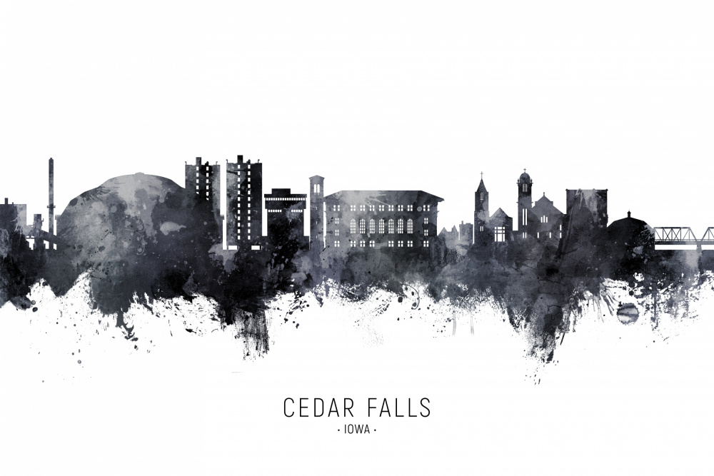 Cedar Falls Iowa Skyline von Michael Tompsett