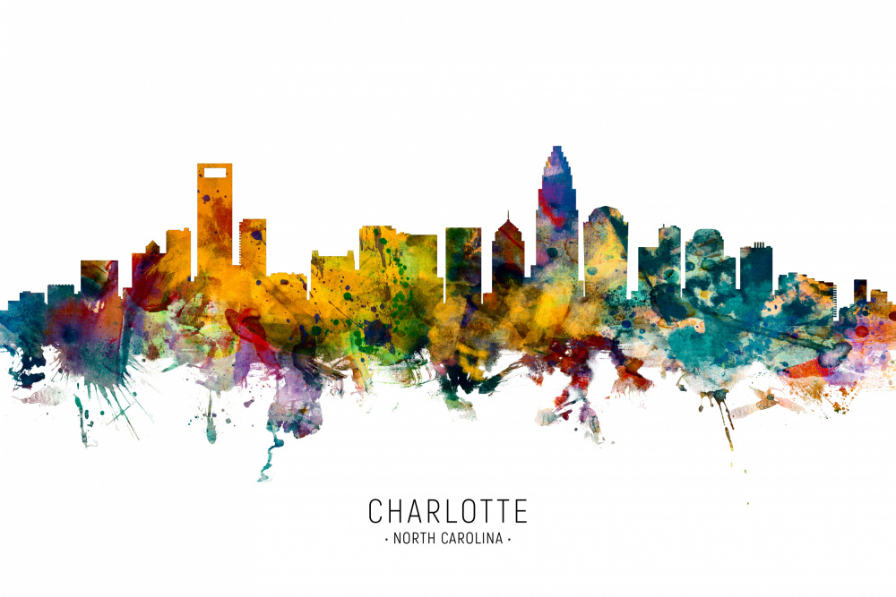 Charlotte North Carolina Skyline von Michael Tompsett