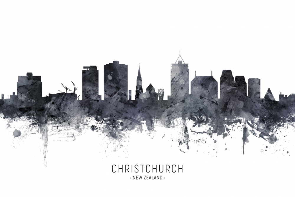 Christchurch New Zealand Skyline von Michael Tompsett