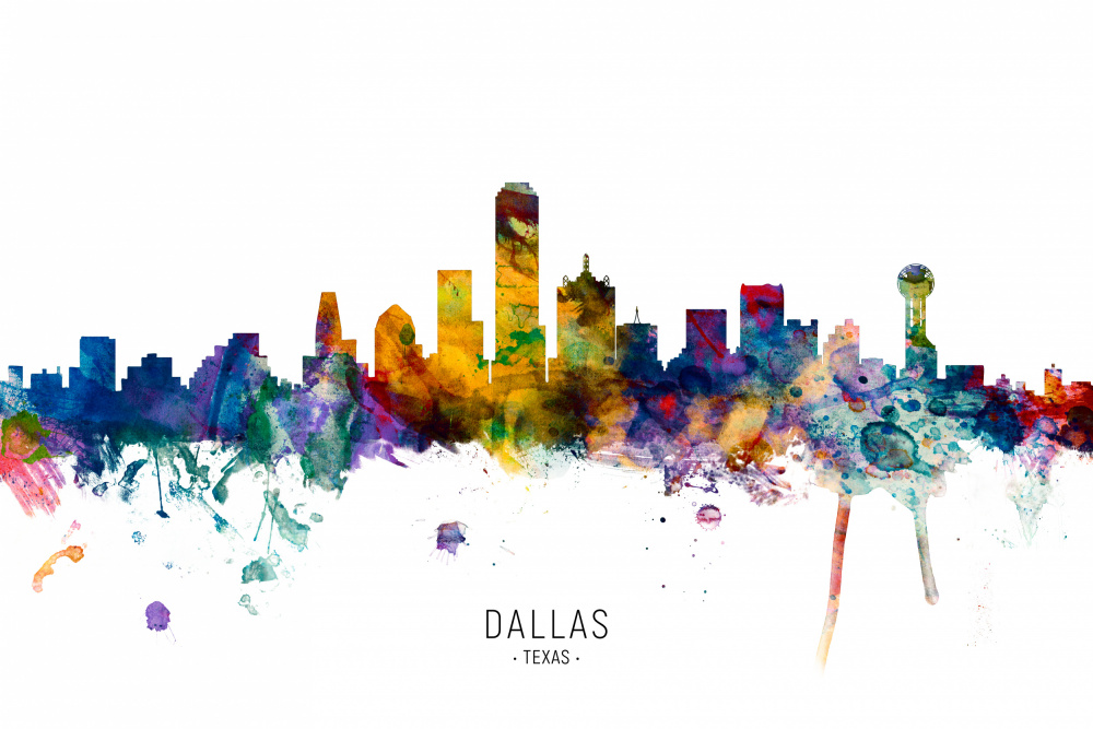 Dallas Texas Skyline von Michael Tompsett