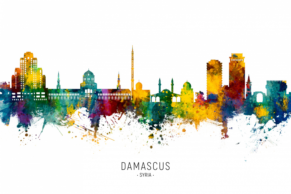 Damascus Syria Skyline von Michael Tompsett