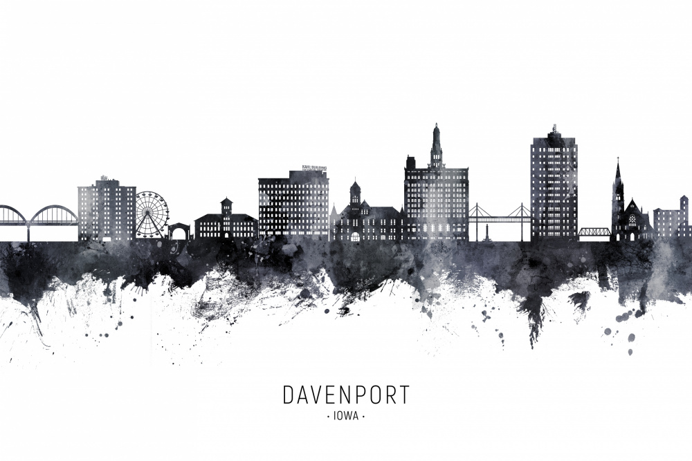 Davenport Iowa Skyline von Michael Tompsett