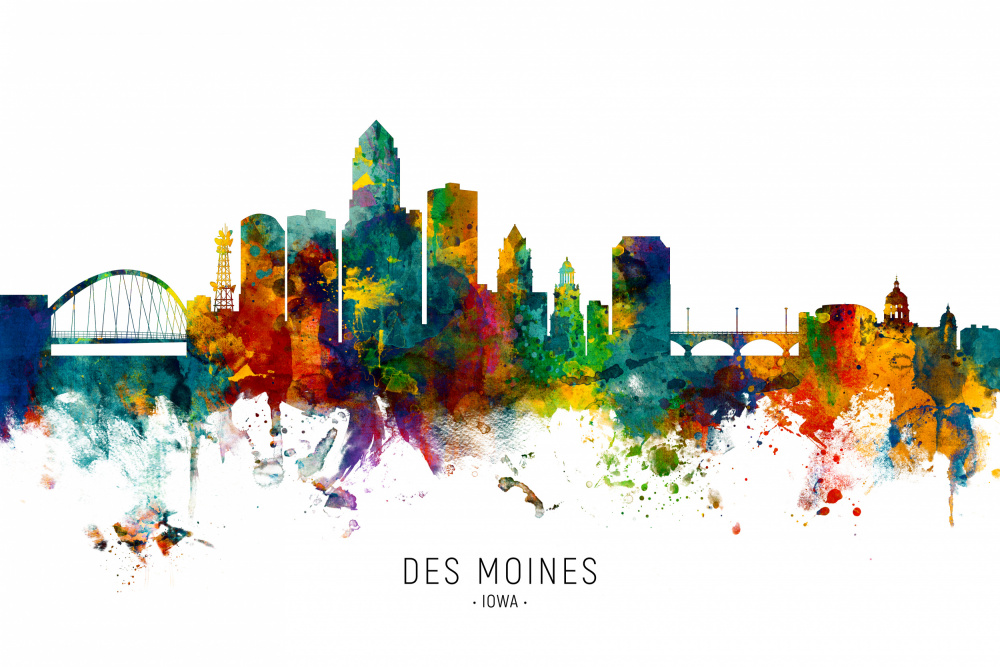 Des Moines Iowa Skyline von Michael Tompsett